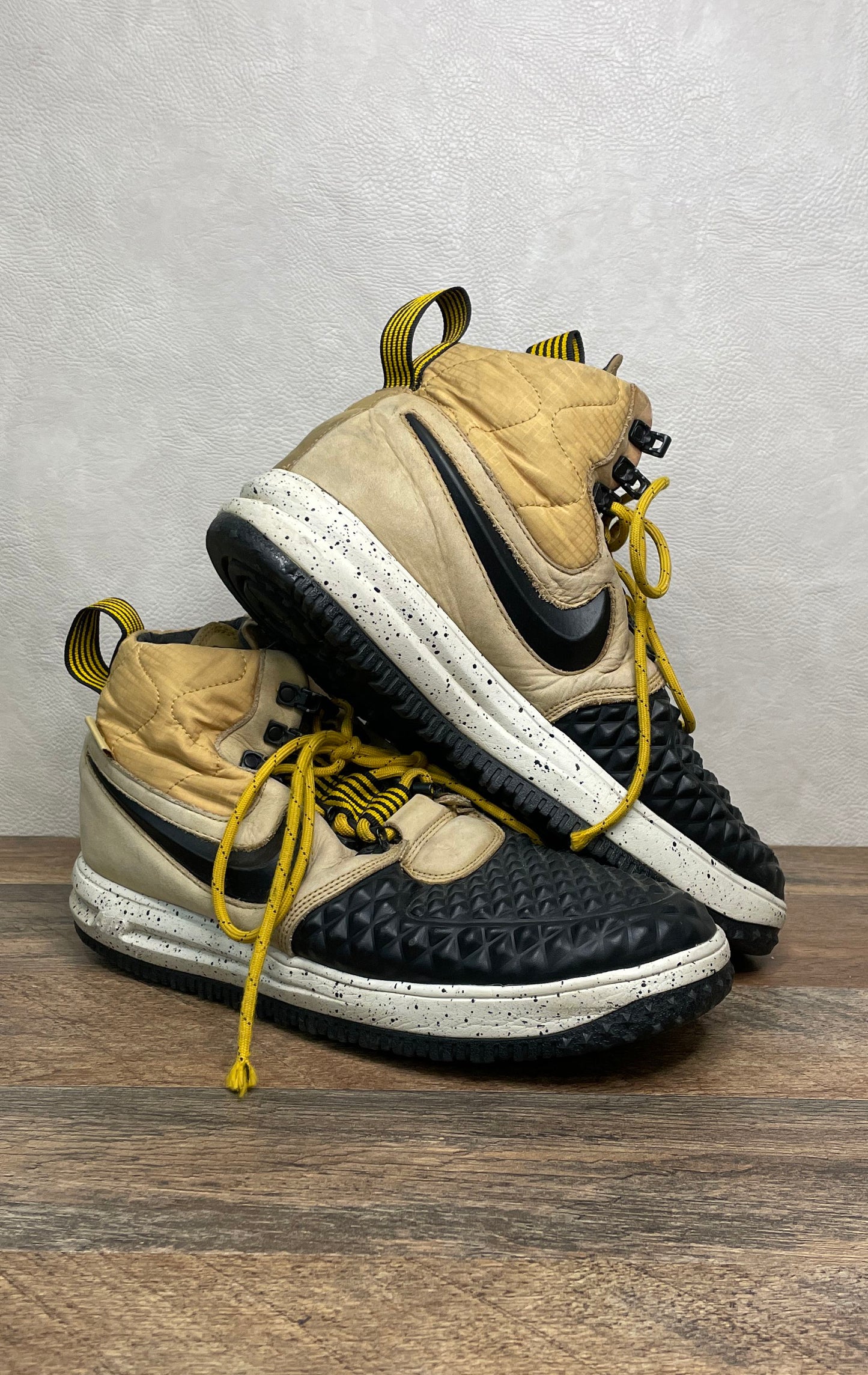 Nike Lunar Force 1 Duckboot '17 Metallic Gold Tan Black High Top Size 10