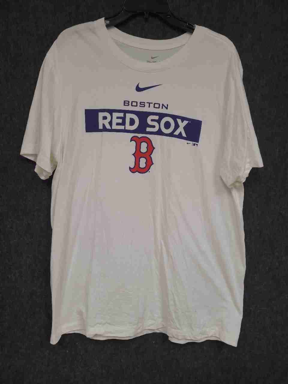 Nike Men's Boston Red Sox MLB Graphic T-shirt White Short Sleeve Sz XL