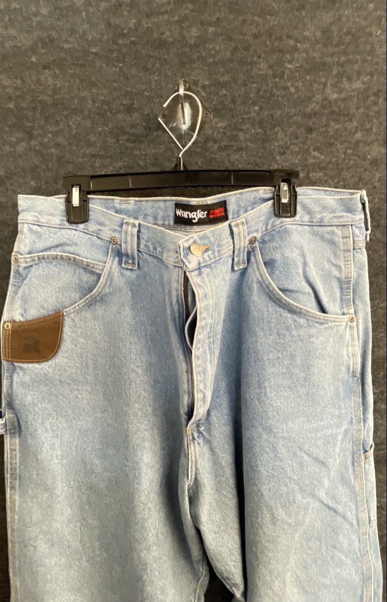 Wrangler Men's Riggs Workwear Carpenter Jeans Light Wash Blue 38x36