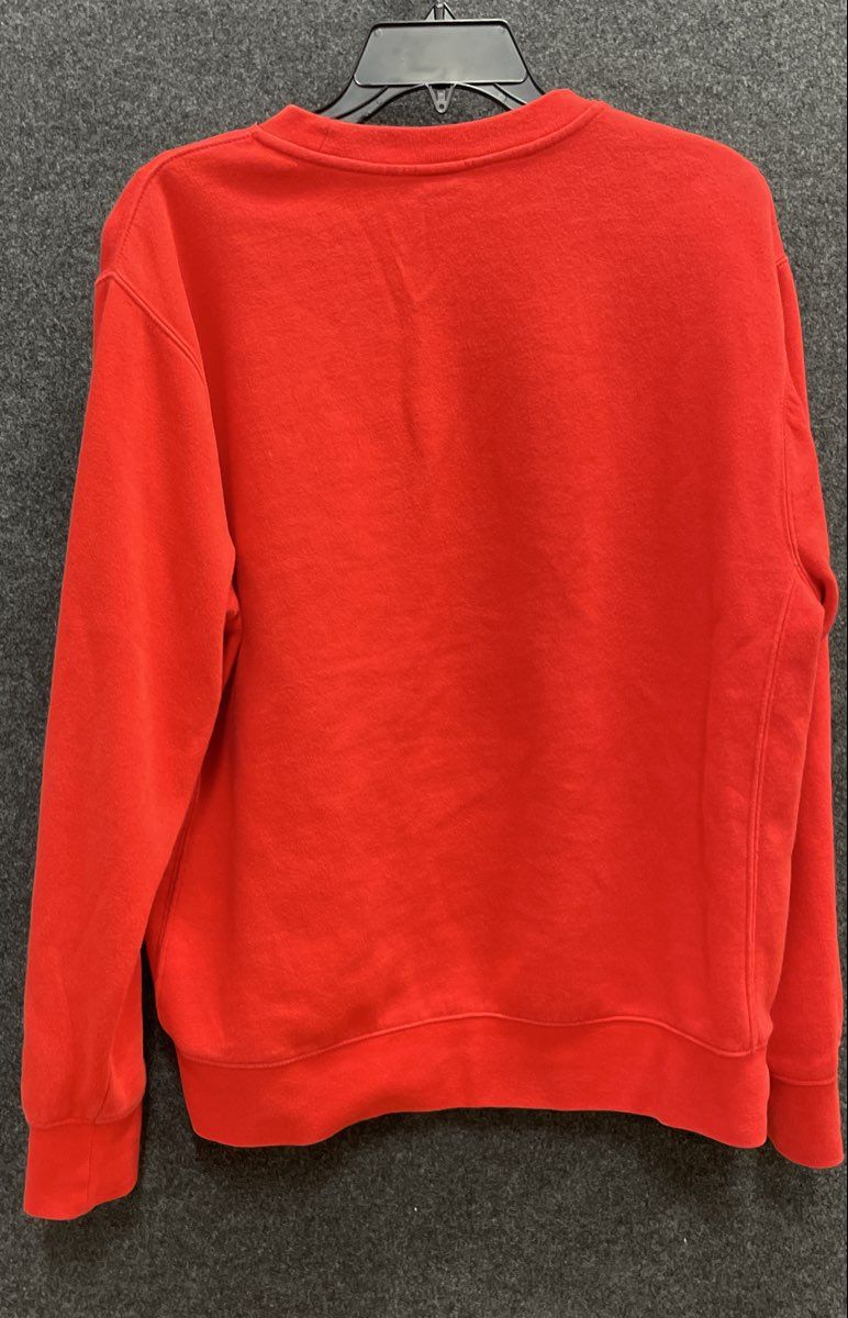 Nike Men's Red Sportswear Club Fleece Crewneck Sweatshirt Embroidered Logo Sz M