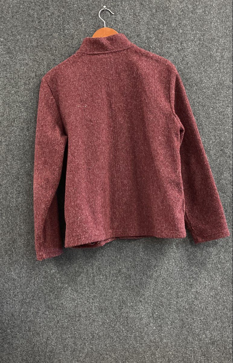 Vintage 90s Talbots Women's Burgundy Full Zip Mock Neck Jacket Made in USA Sz L