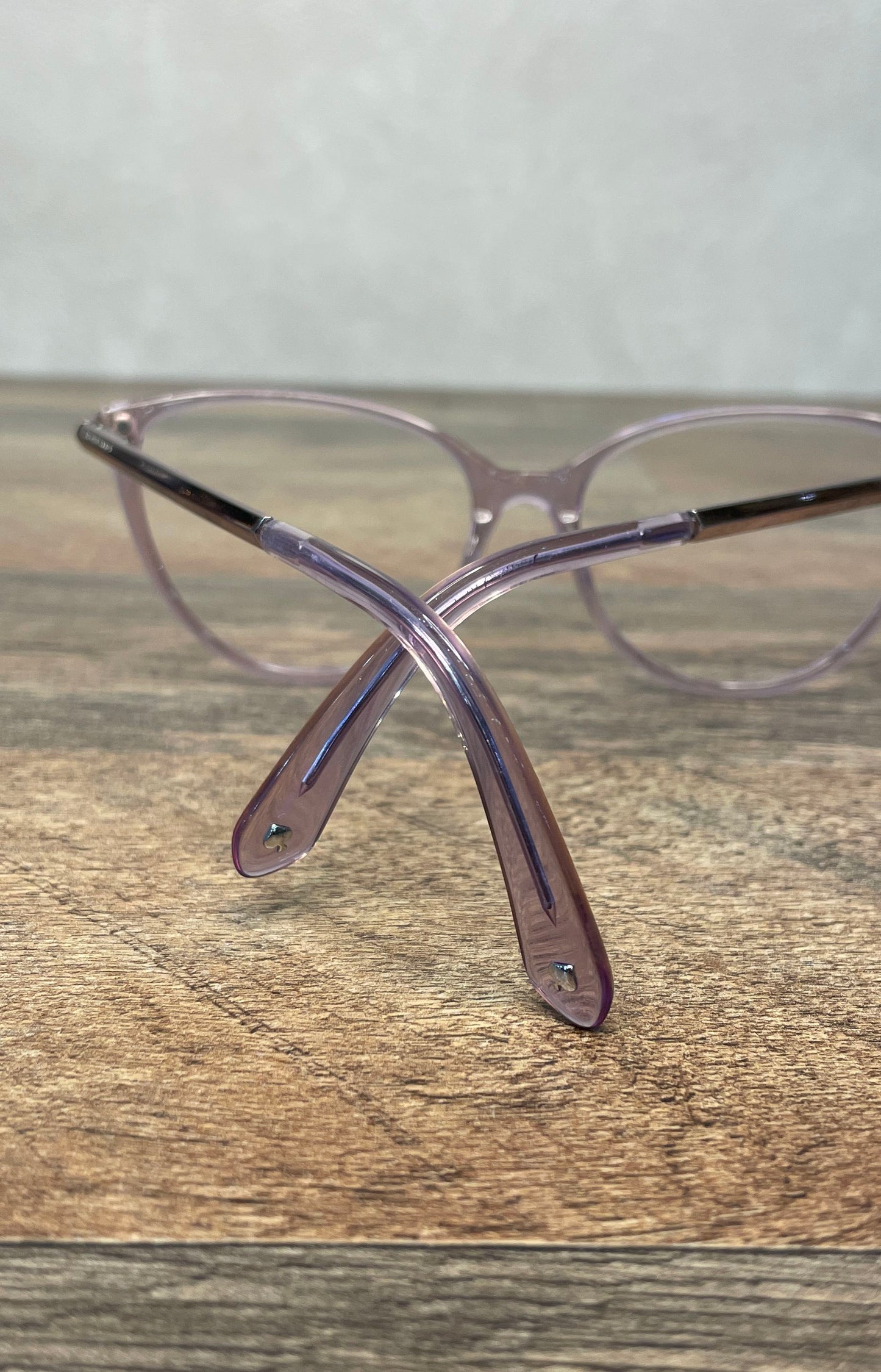 Kate Spade New York Laval 789 Purple Clear Eyeglasses Frames with Pink Case