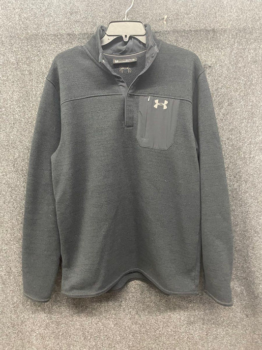 Under Armour Men's Dark Gray ColdGear Sweater Fleece 1/4 Snap Pullover Sz XL