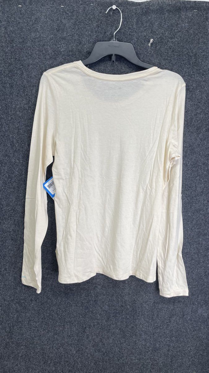 Columbia Women's Cream Mandala Graphic Long Sleeve Shirt Cotton Blend NWT Sz L