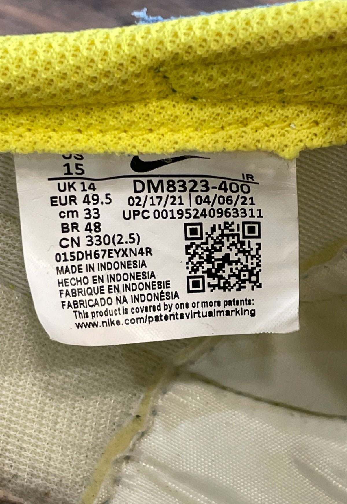 Nike Waffle One Royal Blue University Gold Navy Sneakers DM8323-400 Size 15