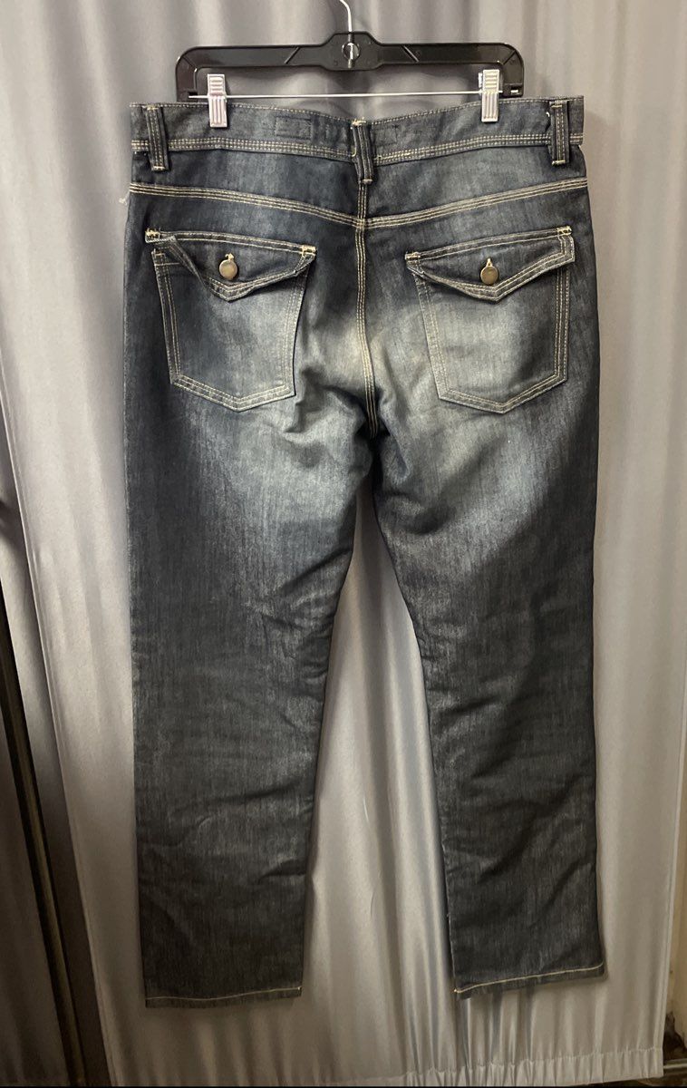 PD&C Men's Oscar Blue Faded Slim Straight Jeans Sz 36x32 NWT