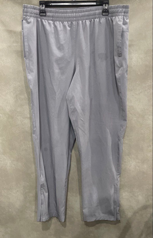 DSG Men's Grey Performance Athletic Track Pants Spandex Blend Ankle Zips Sz XL