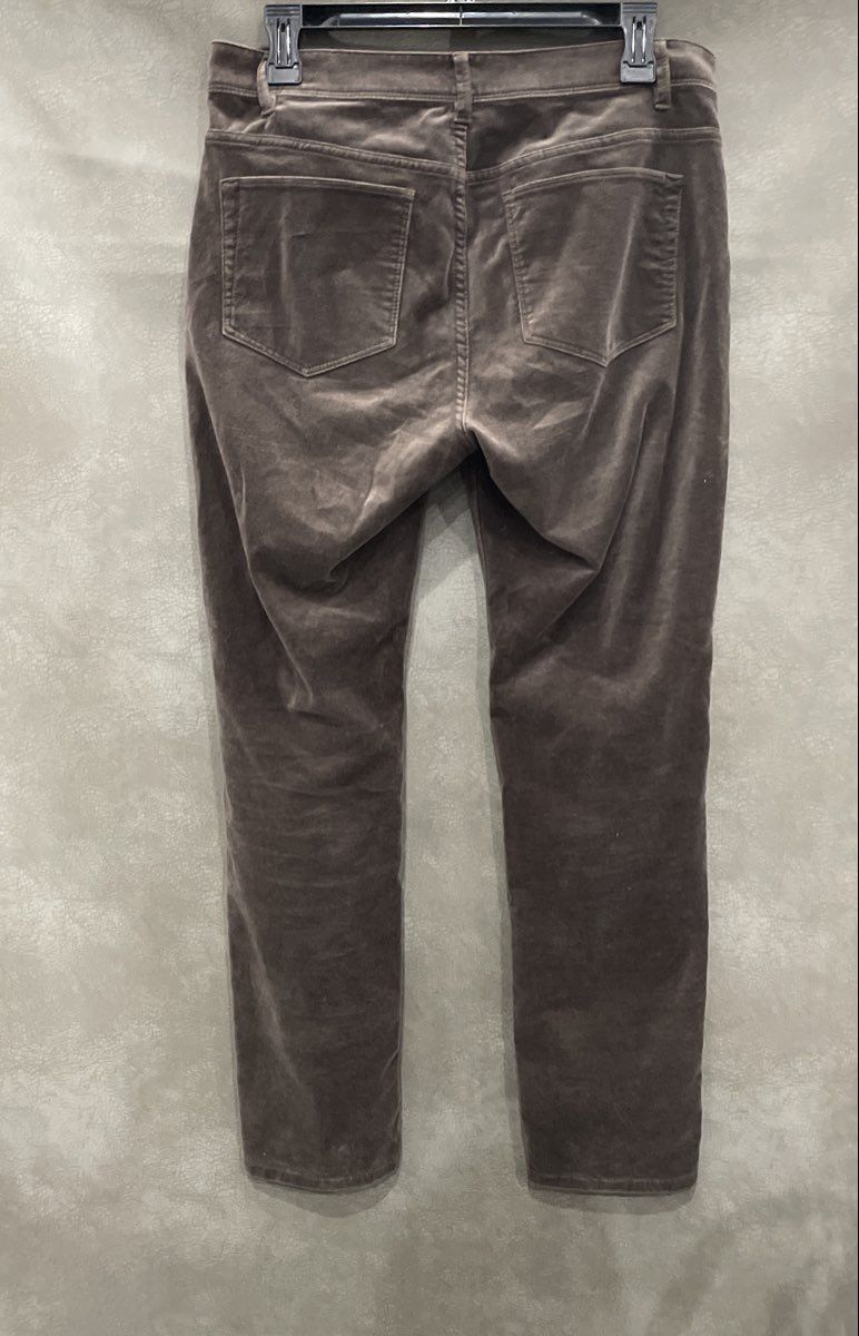 J. Jill Women's Brown Velveteen 5-Pocket Slim Straight Leg Pants Size 6
