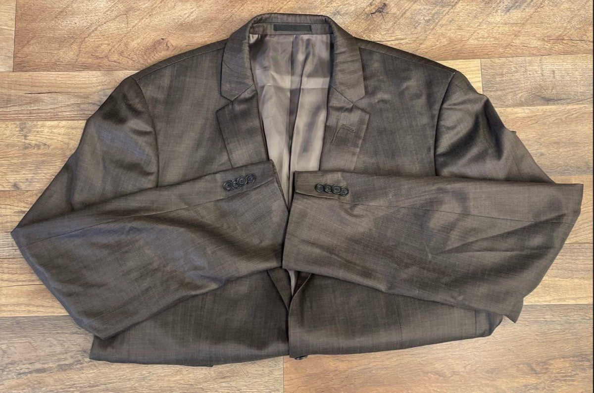Kenneth Cole New York Men's Brown Ticket Pocket 2-Button Blazer Sz 44L