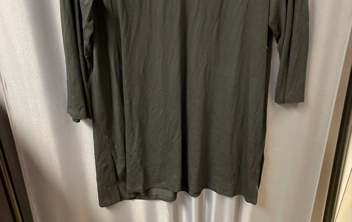 J. Jill Women's Wearever Black V-Neck Long Sleeve Shirt Sz MT NWT
