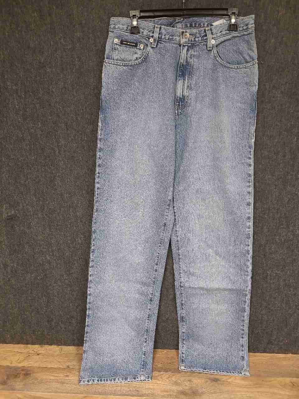 DKNY Jeans Men's Vintage 90s Light Wash Blue Straight Leg Cotton Jeans Sz 32x34
