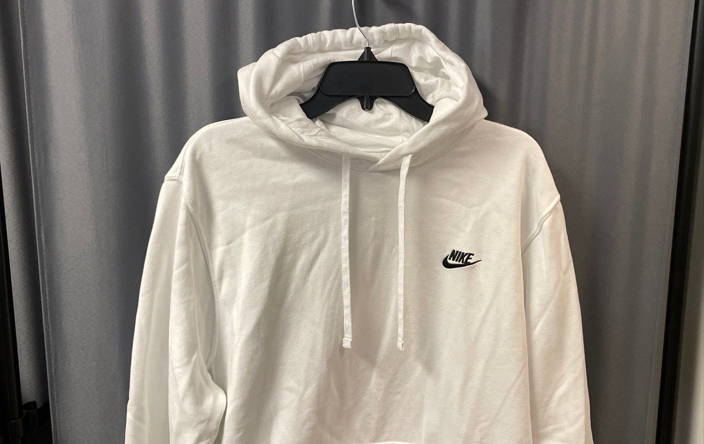Nike Men's White Pullover Club Fleece Hoodie Futura Logo Sz XL-T