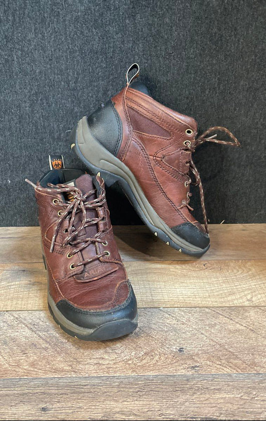 Ariat Women's Terrain Brown Leather Hiking Endurance Boots Size 6.5 B