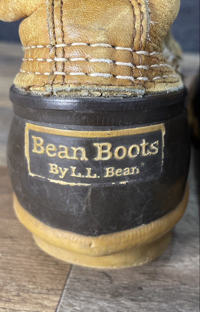 Vintage L.L. Bean Lounger Maine Hunting Shoe Duck Boots Brown Tan Size 9