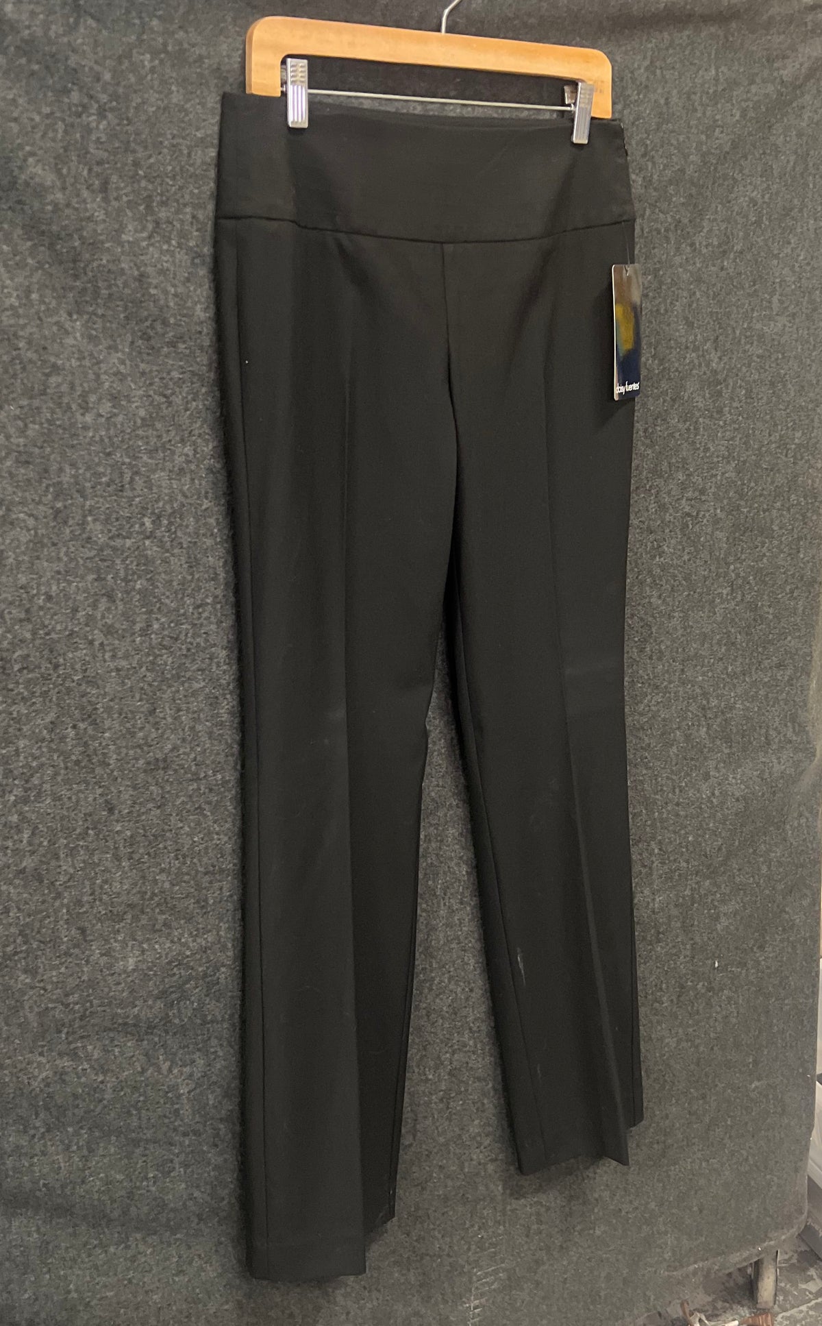 Daisy Fuentes Women's Black Dress Pants Side Zip Flat Front Trousers Sz 6 NWT