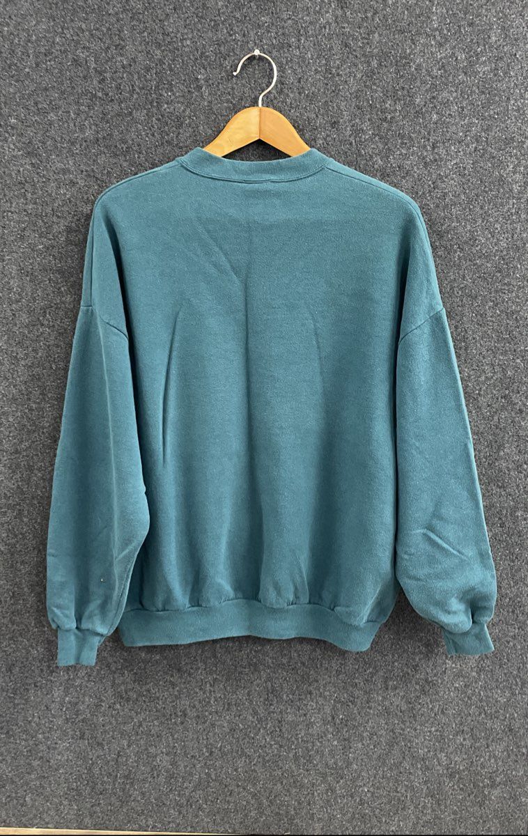 Vintage 90s Jerzees Men's Teal Green NuBlend Crewneck Sweatshirt Size 3X