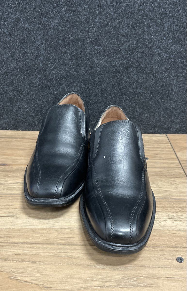 GH Bass Glenn 2 Black Leather Bicycle Toe Slip On Dress Loafers Men's Size 8M