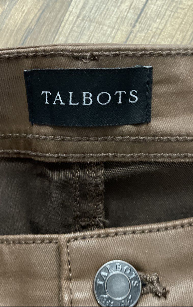 Talbots Women's Brown Demi Boot Crop Jeans Stretch Slimming Petite Sz 4P NWT