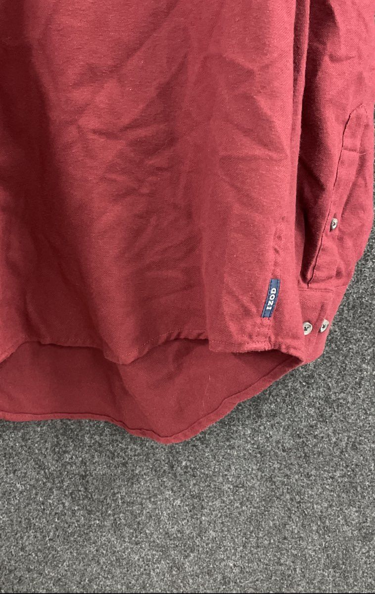IZOD Men's Port Royale Burgundy Flannel Long Sleeve Button Down Shirt NWT Sz XL