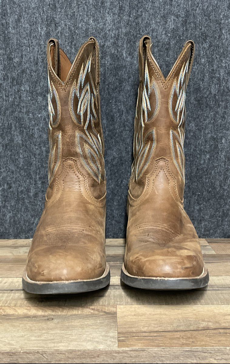 Justin Men's Rendon 11" Western Boots Brown Pecan Leather Size 12EE