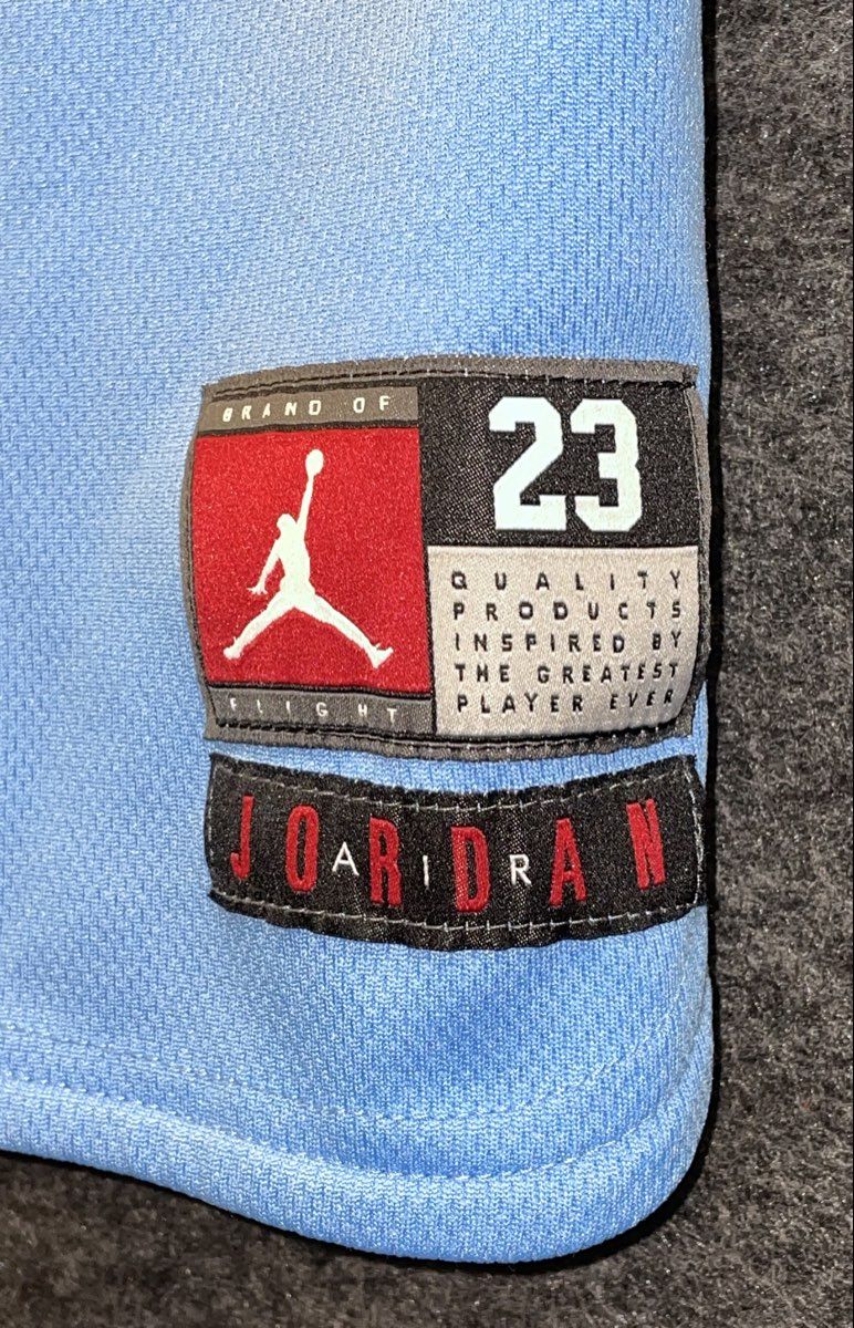 Jordan Boys Youth Baseball Jersey Blue Black Jumpman 23 Button Up Sz M