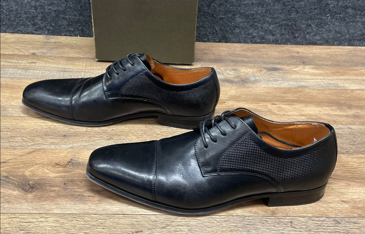 Florsheim Calipa Cap Ox Black Leather Cap Toe Oxford Shoes Size 10 D