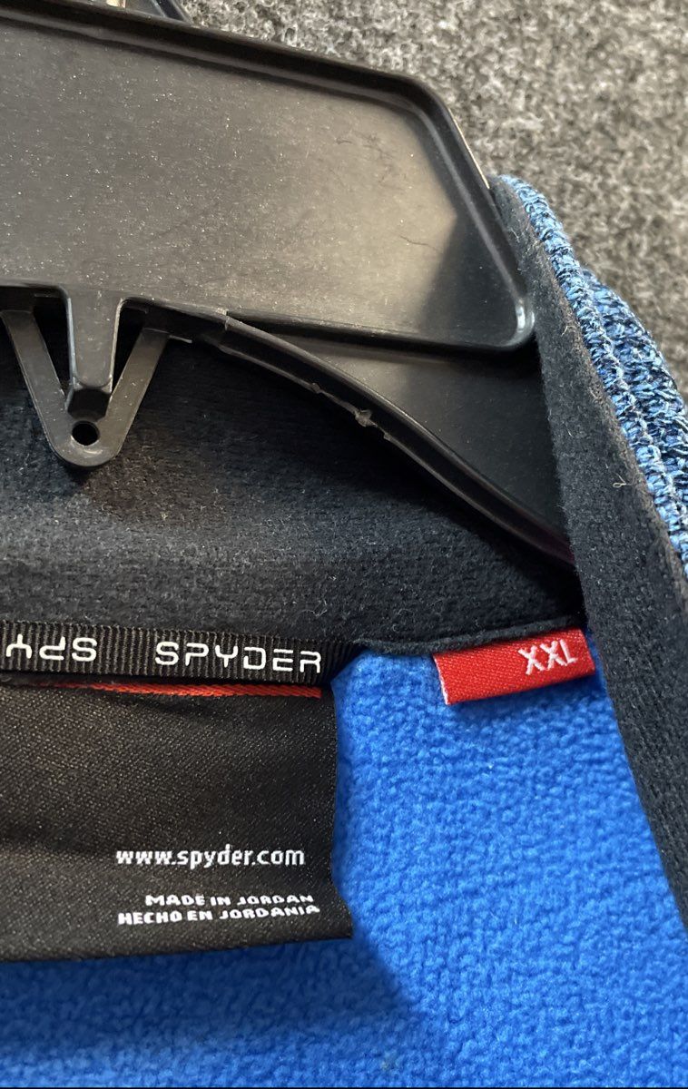 Spyder Men's Blue Textured Knit 1/4 Zip Pullover Core Sweater Sz XXL