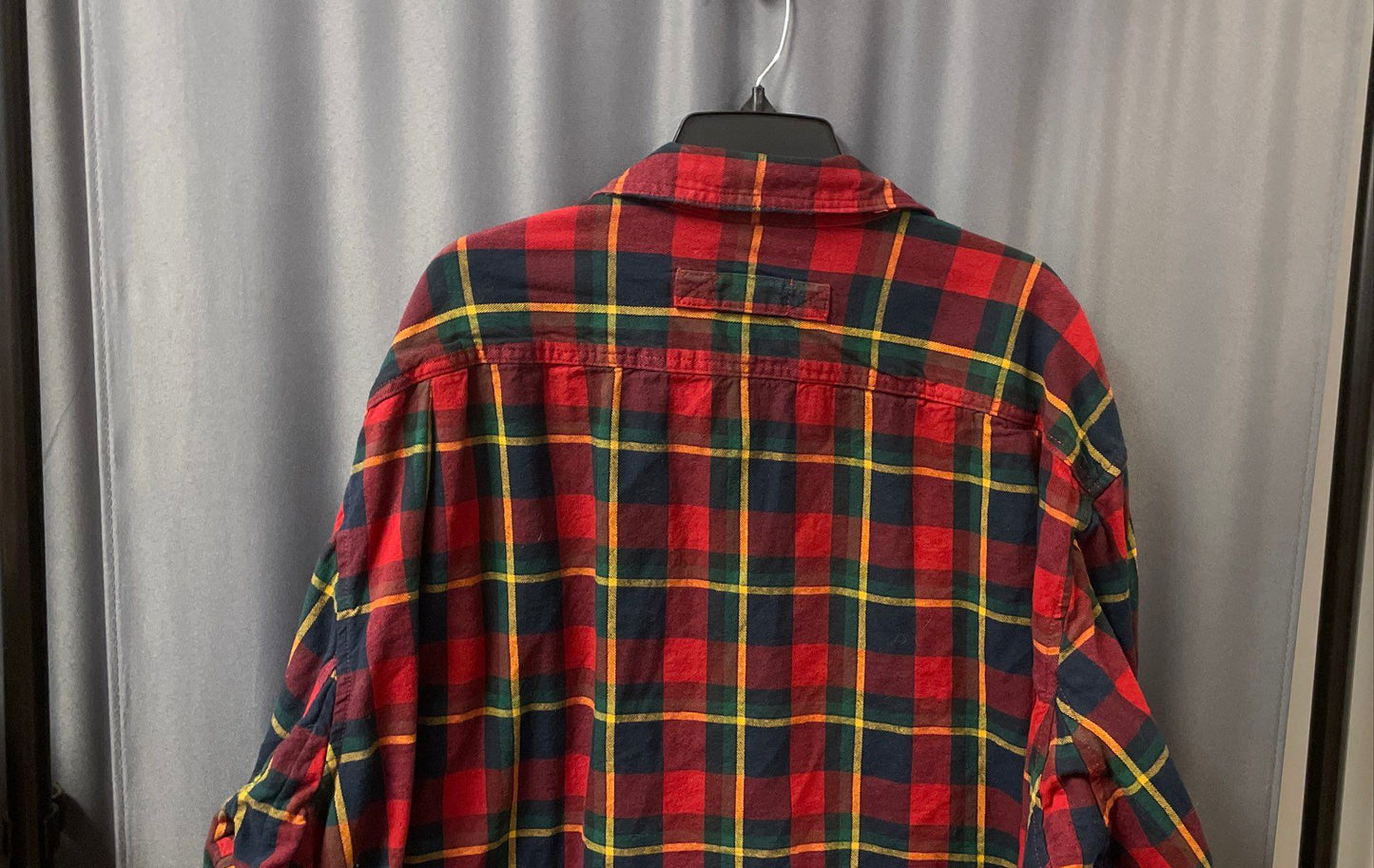 Duluth Trading Co Men's Red Green Plaid Flannel Untucked Relaxed Fit Shirt 3XL