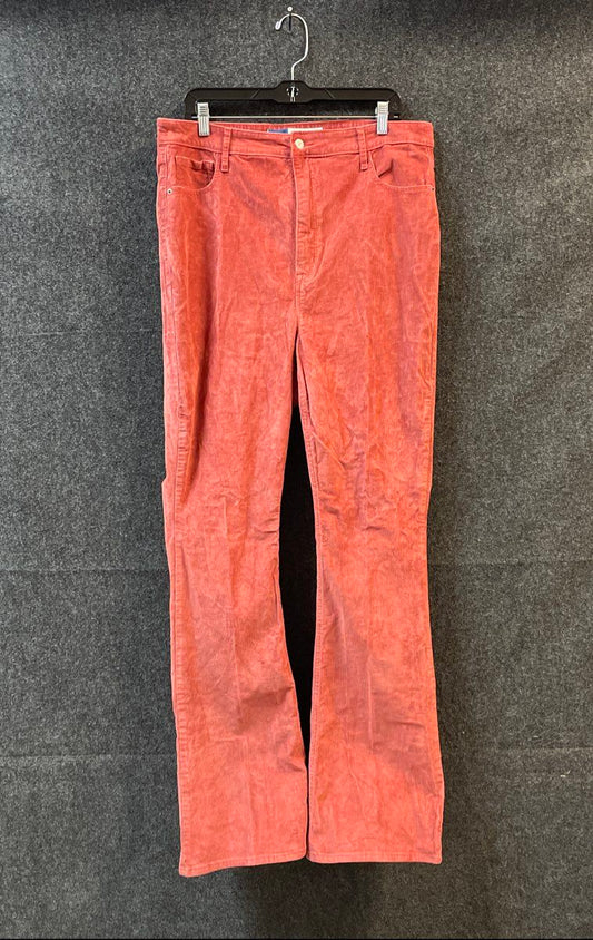 Old Navy Women's Higher High-Rise Flare Corduroy Pants Rose Pink Sz 16 Tall