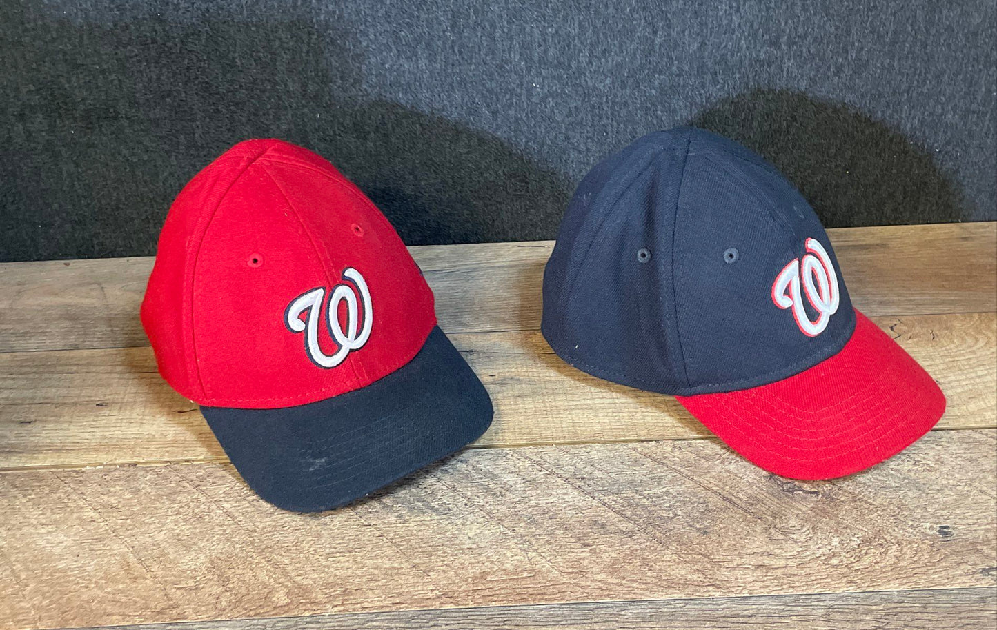 New Era Washington Nationals Toddler 39THIRTY MLB Hat Cap Lot of 2 Red Navy