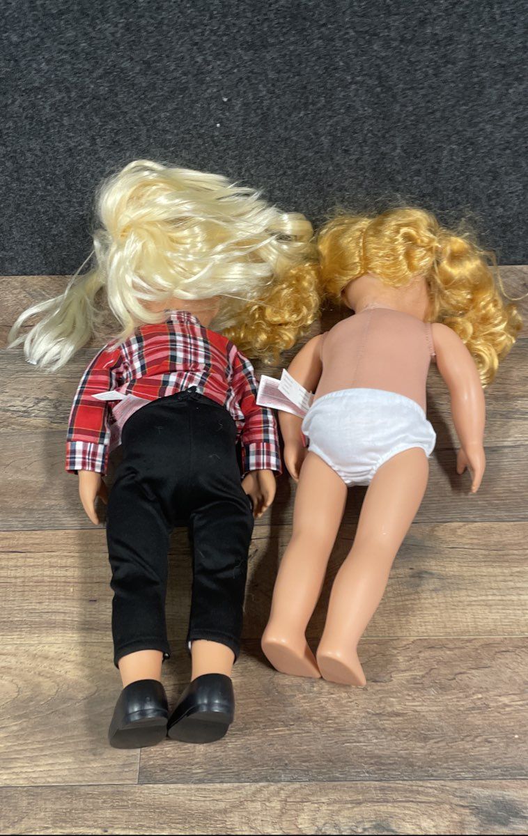 Our Generation Dolls Lot of 2 by Battat 18 Inch Blonde Hair Play Toys