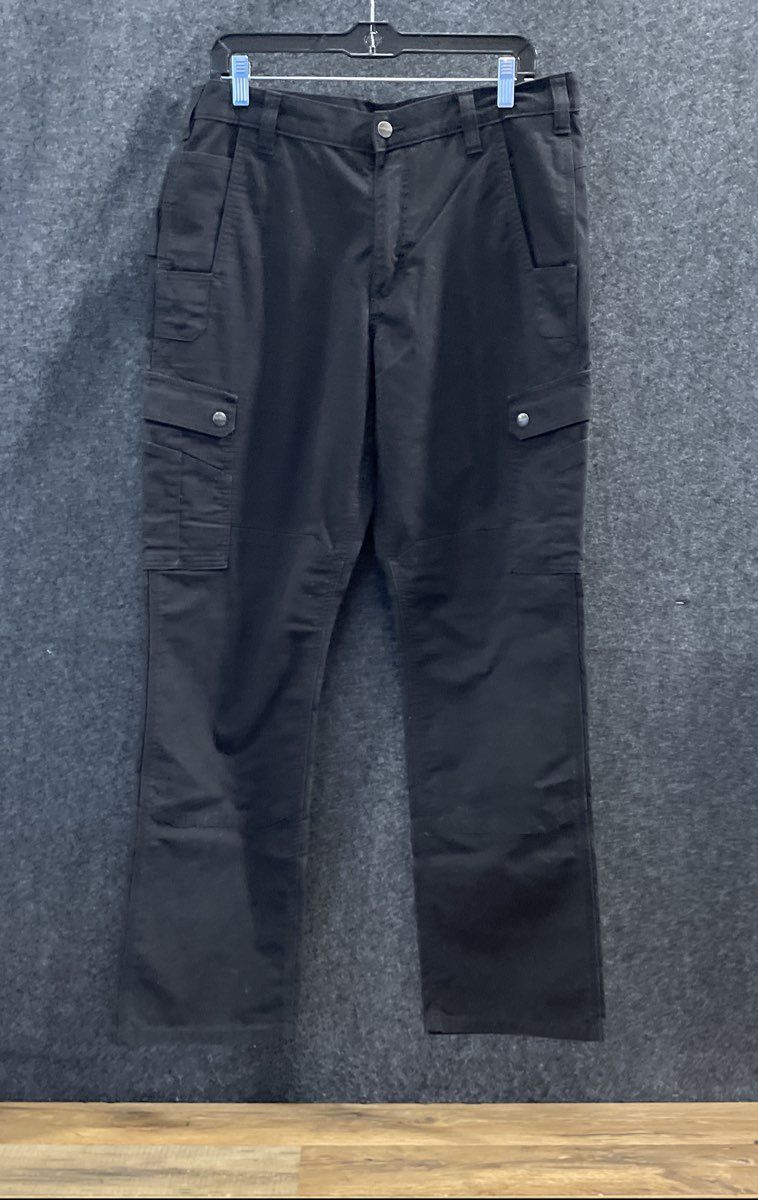 Carhartt Men's Black Rugged Flex Steel Relaxed Fit Cargo Work Pants Sz 34x32
