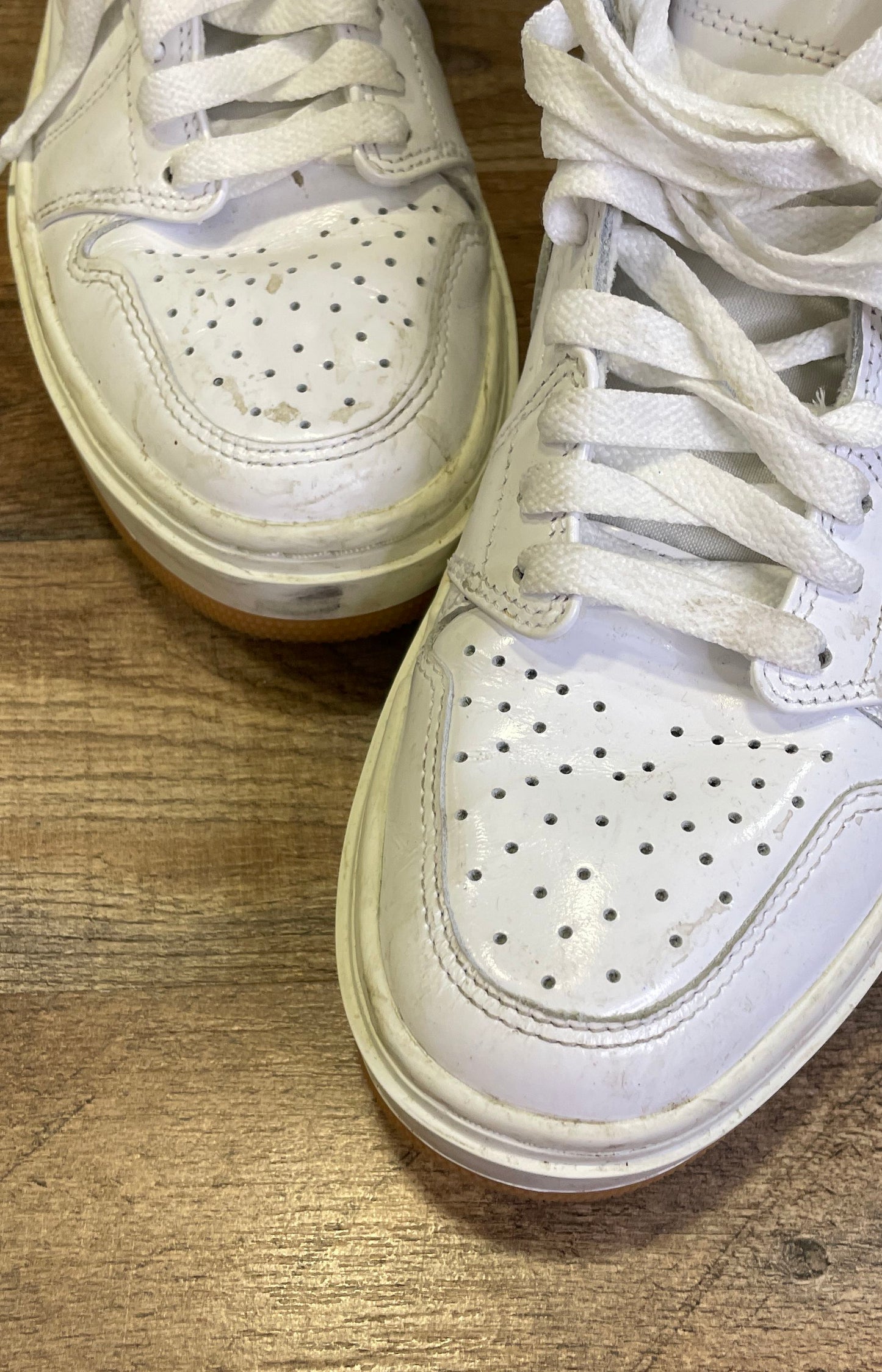 Nike Air Jordan 1 Elevate High White Gum Side Zip Women's Size 6.5