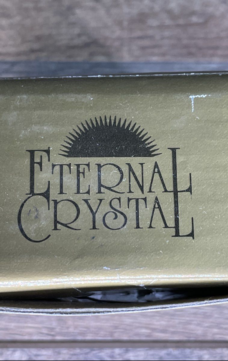Eternal Crystal Heart Box Lidded Trinket Dish 24% Lead Crystal 3.5" Vintage