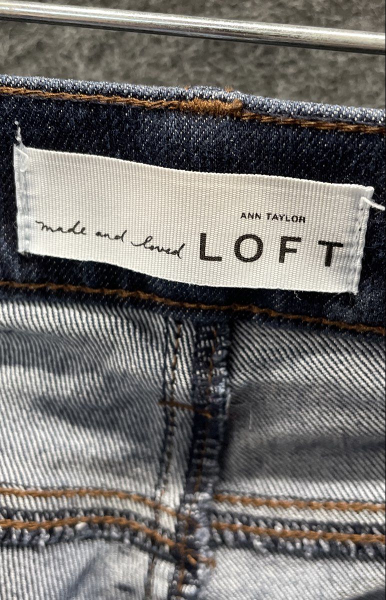 Loft Ann Taylor Women's Blue Denim Made and Loved Slim Fit Jeans Sz 28/6