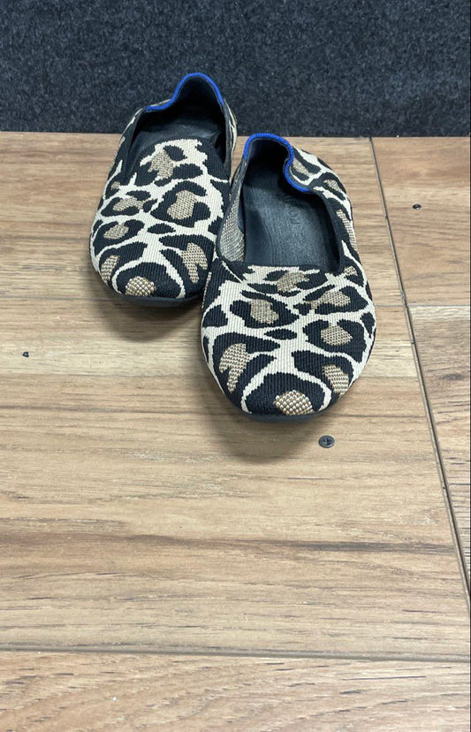 Rothy's The Loafer Big Cat Leopard Print Knit Flats Women's Size 11