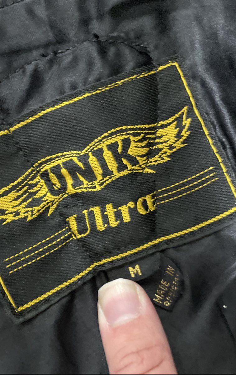 Unik Ultra Men's Brown Leather Vest Vintage Y2K Harley Davidson Patches Sz M