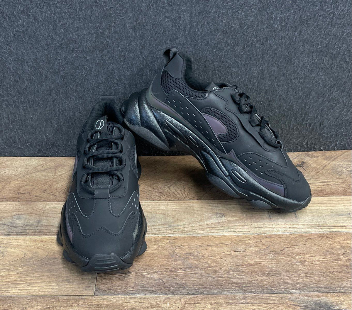 Javi State Black Iridescent Chunky Lifestyle Sneakers Size 8