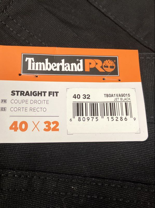 Timberland PRO Men's Ironhide Flex 5-Pocket Work Pant Straight Black 40x32 NWT