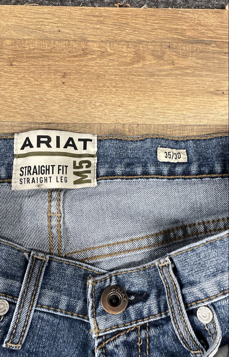 Ariat Men's M5 Straight Fit Straight Leg Jeans Blue Sz 35x30