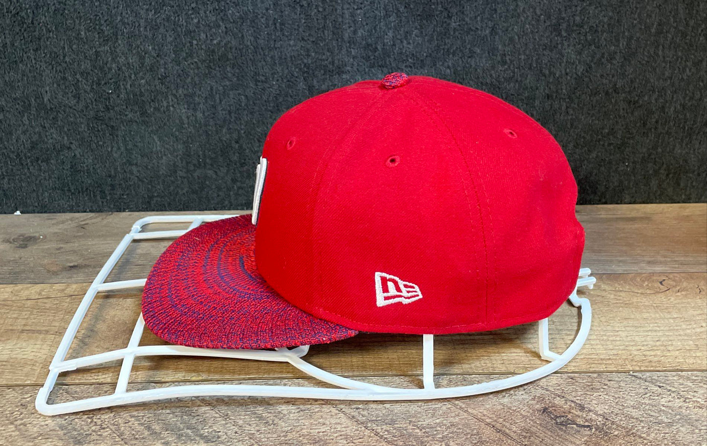 New Era Men's Washington Nationals Red 9Fifty Snapback Hat Textured Brim OSFM
