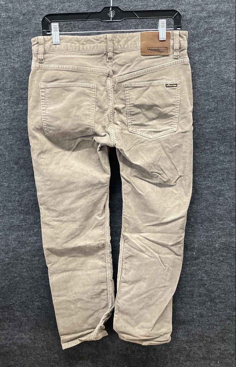 Volcom Men's Solver Modern Straight Beige Corduroy Pants Size 29