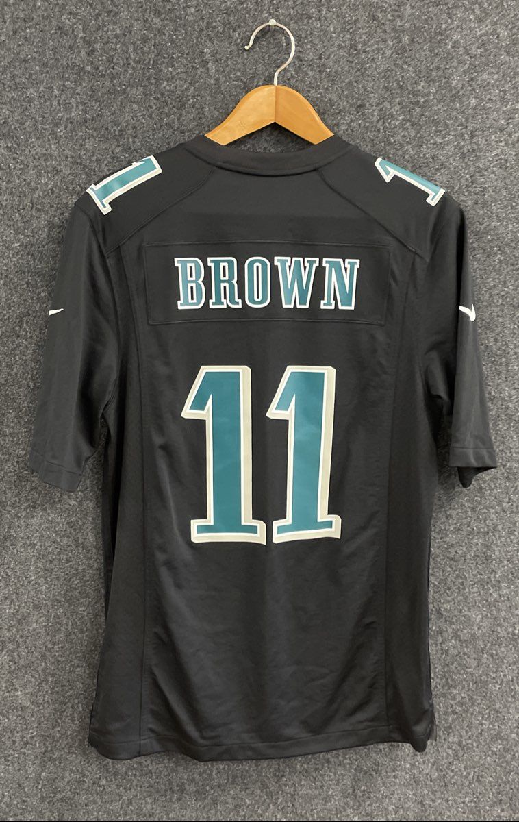 Nike Men's Philadelphia Eagles A.J. Brown #11 Black Super Bowl LIX Jersey Sz M