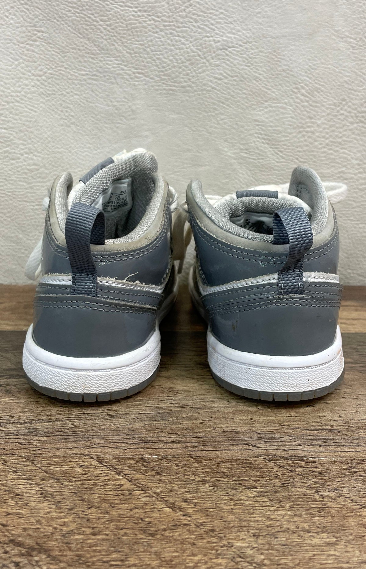 Nike Air Jordan 1 Mid Light Smoke Grey White Toddler Shoes Size 9C HF3195-100