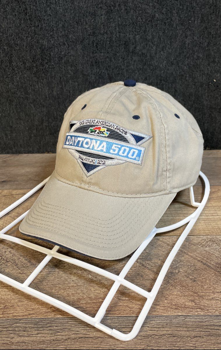 NASCAR Daytona 500 Hat 54th Annual 2012 Beige Adjustable Racing Baseball Cap