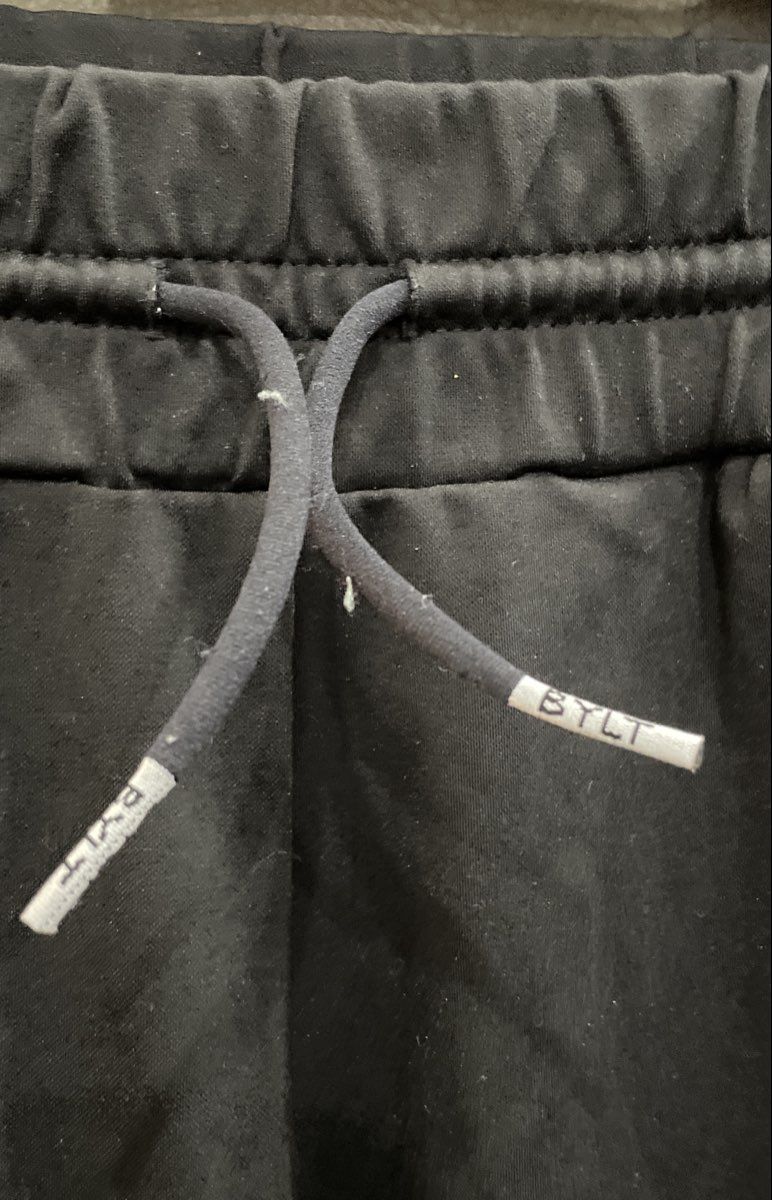 BYLT Men's Active Jogger Black Viscose Nylon Spandex Drawstring Pants Sz S