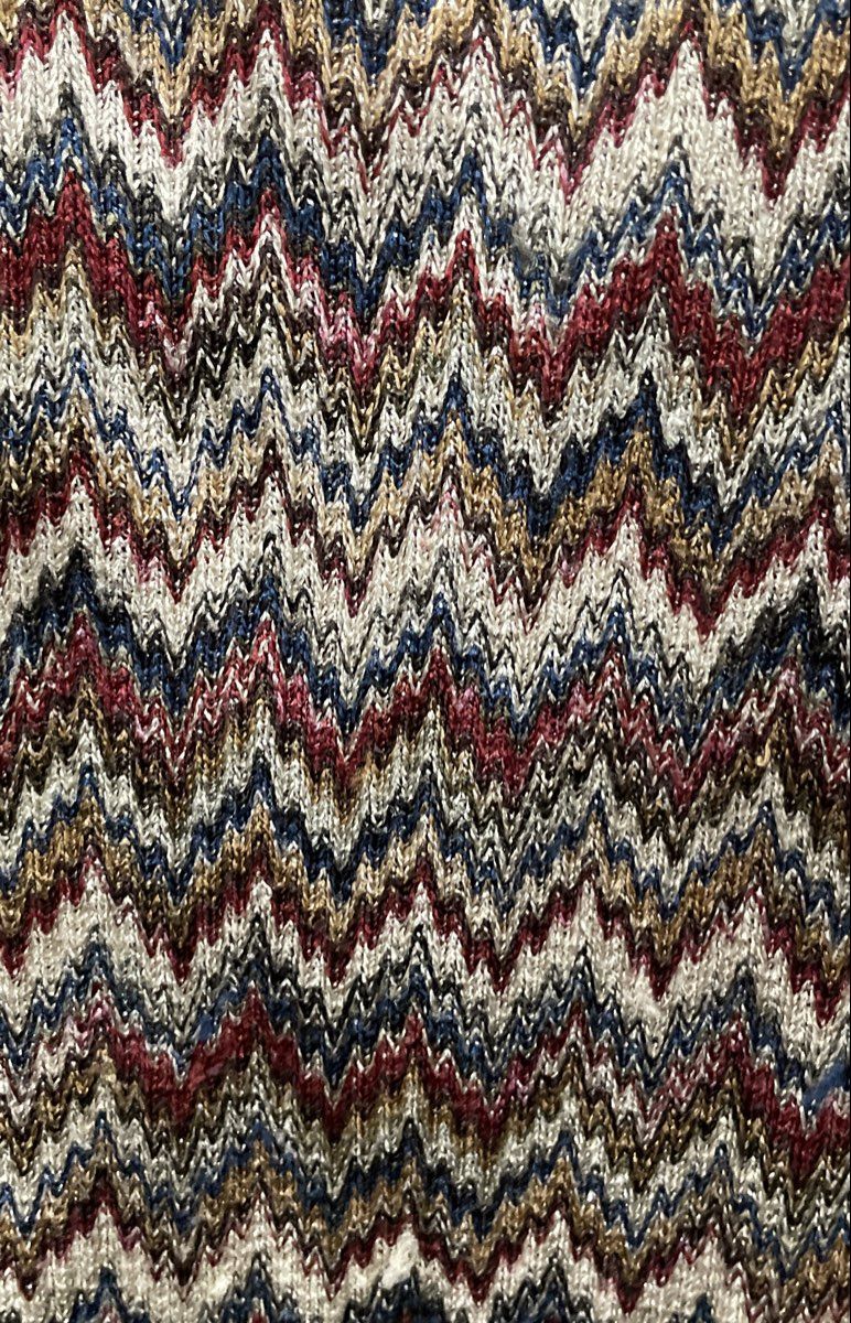 Alfred Dunner Women's Multicolor Zig Zag Chevron Knit Top Sweater Sz 1X