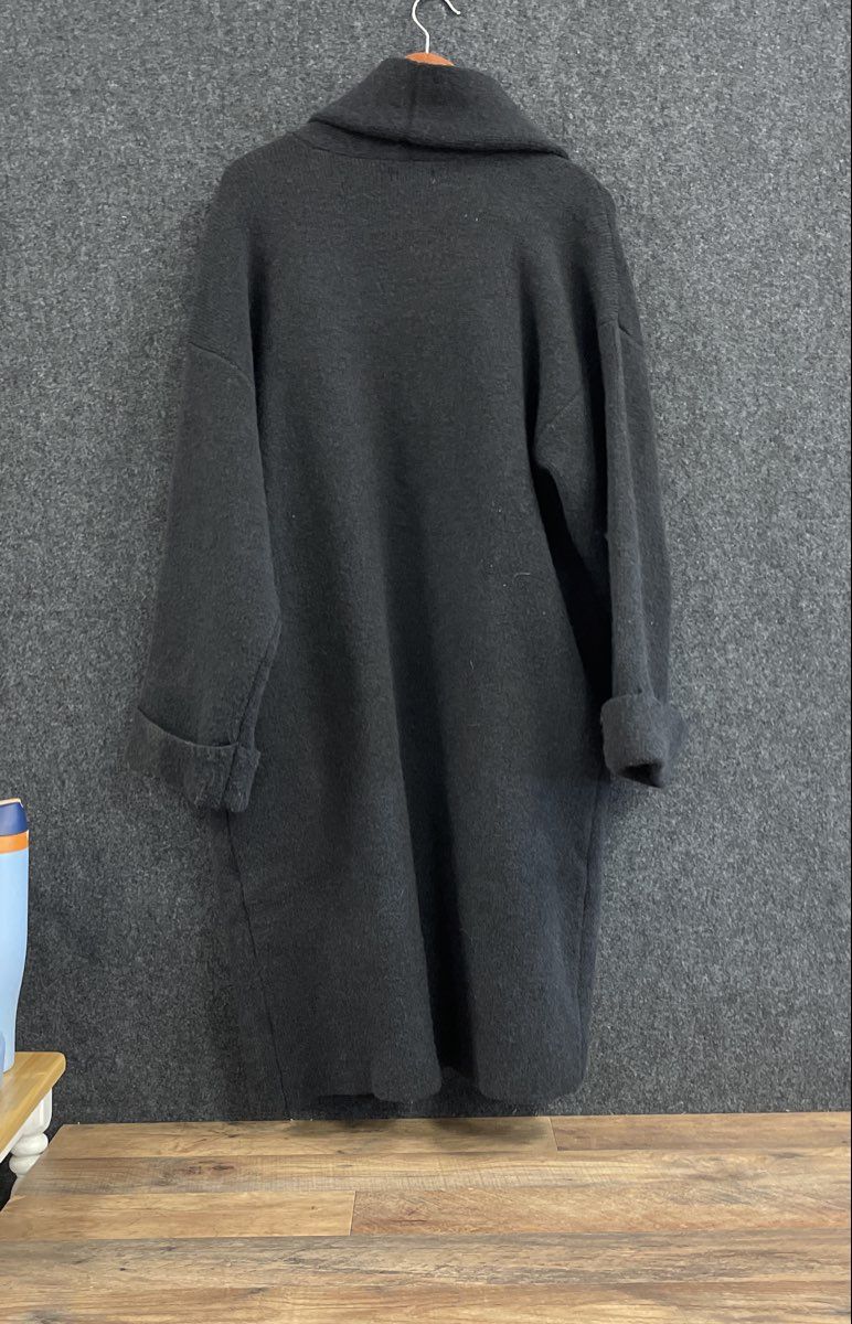 Lauren Conrad Women's Dark Gray Open Front Shawl Collar Knit Cardigan Size L