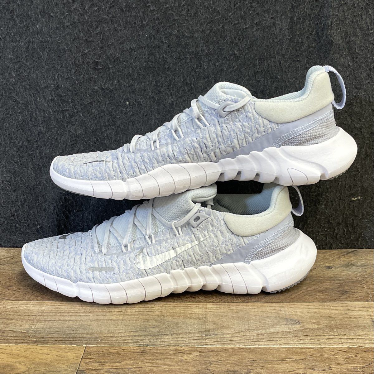 Nike Free Run 5.0 Next Nature Pure Platinum Wolf Grey Womens Size 9.5