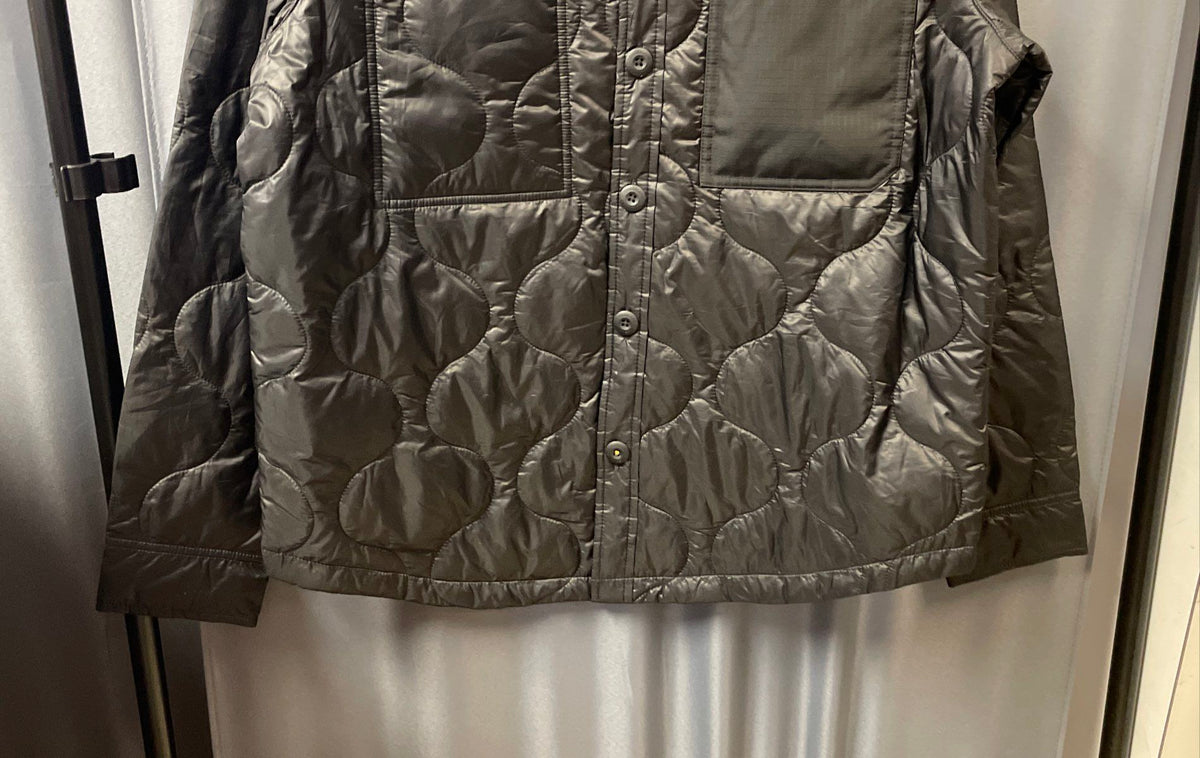 Timberland Men's Black Quilted Onion Stitch Button-Up Shirt Jacket Sz L